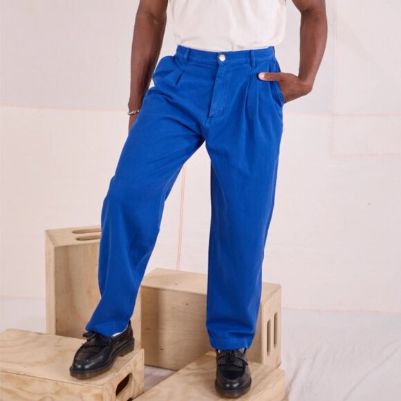 NWOT Big Bud Press Heritage Trousers Royal Blue Size XL Unisex - Picture 1 of 15